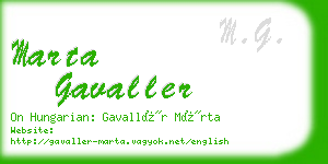 marta gavaller business card